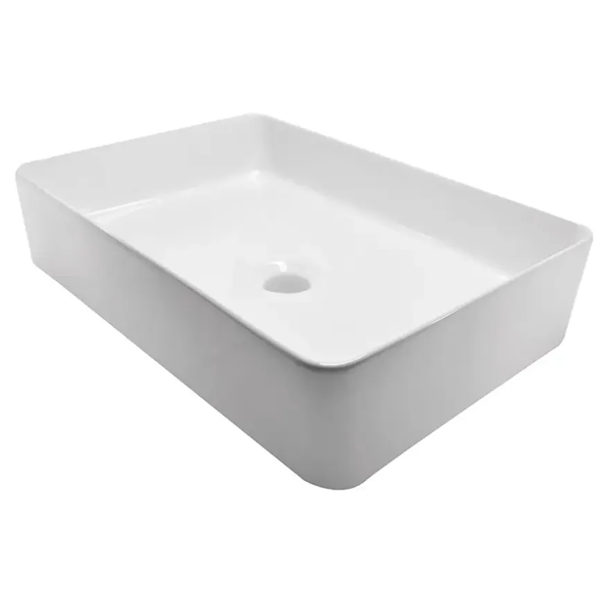 Marho Qira opzetwastafel 35 x 50 x 12 cm keramiek glans wit