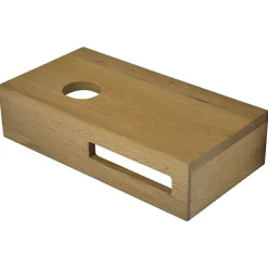 Werkbladen > Marho Tarn wastafelblad toilet links 40 x 21 x 10 cm massief hout