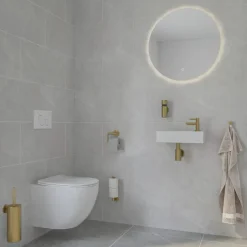 Marho Toiletrolhouder Luxor zonder klep geborsteld messing