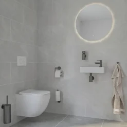 Marho Toiletrolhouder Luxor met klep gun metal