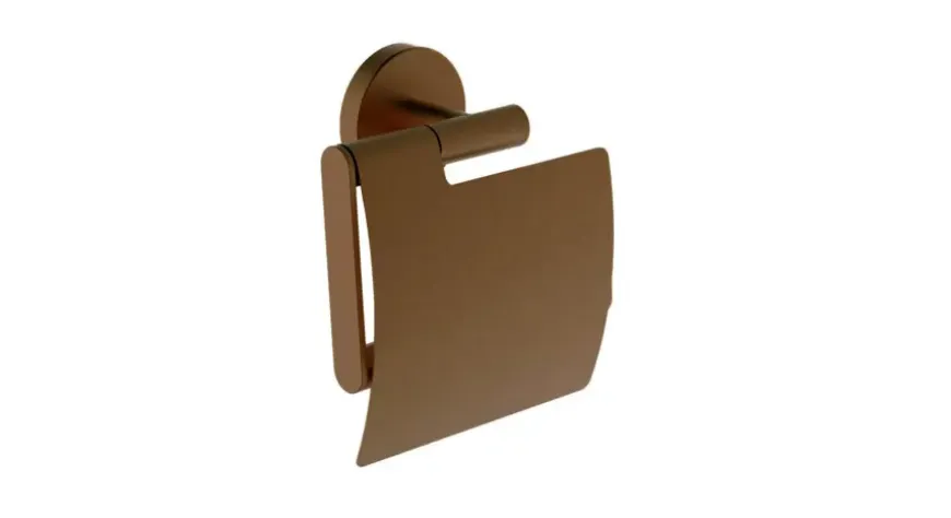Marho Toiletrolhouder Luxor met klep brons koper