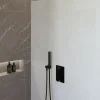 Marho Valdra regendouche set inbouw met thermostaatkraan 25 cm mat zwart