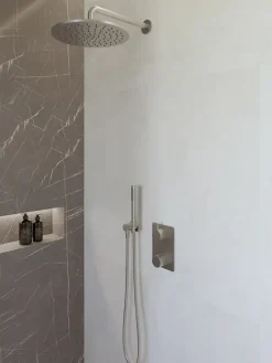 Marho Valdra regendouche set inbouw met thermostaatkraan 30 cm geborsteld staal