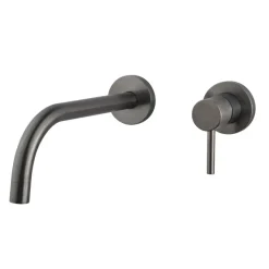 Marho Valdra Slim inbouw wastafelkraan gun metal eengreeps