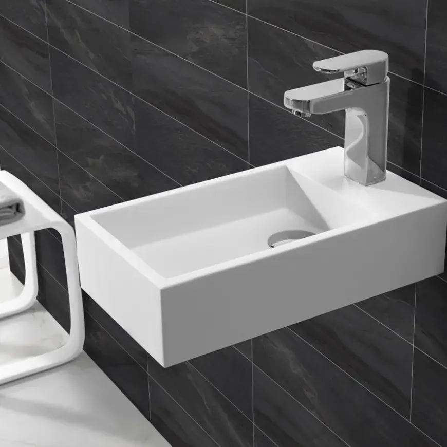 Marho Zelia fontein toilet links mat wit composiet