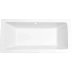 Marho Zephyra SQ inbouw duo lig bad 180 x 80 x 49 cm mat wit