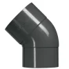 Goten & Regenpijpen > Martens bocht 45° PVC antraciet verjongd 80x80 mm