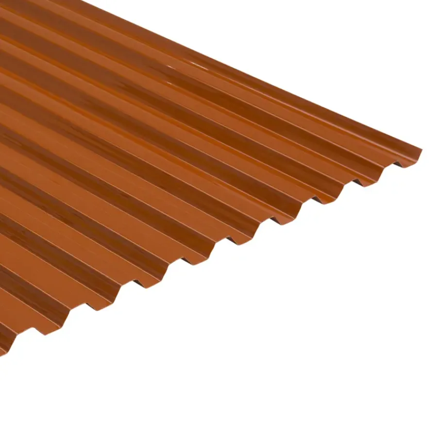 Dakbedekking Schuine Daken > Martens Damwandplaat / Trapezeplaat PVC rood 92,8x214 cm
