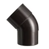 Goten & Regenpijpen > Martens PVC bocht 45° bruin mof/verjongd 80 mm