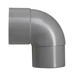 Goten & Regenpijpen > Martens PVC Bocht 90° Grijs Mof/ Verjongd 80 mm