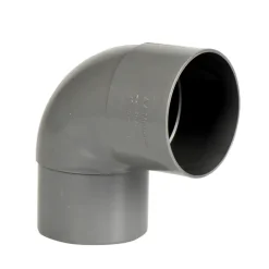 Goten & Regenpijpen > Martens PVC Bocht 90° Grijs Mof/ Verjongd 80 mm