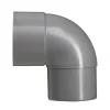 Goten & Regenpijpen > Martens PVC bocht 90° grijs mof/verjongd 100 mm