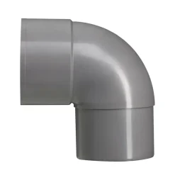 Goten & Regenpijpen > Martens PVC bocht 90° grijs mof/verjongd 60 mm