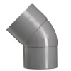 Goten & Regenpijpen > Martens PVC bocht 45° grijs mof/verjongd 100 mm