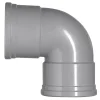 Rioleringsbuizen > Martens PVC bocht 90° grijs 2x manchet 110 mm