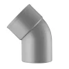 Rioleringsbuizen|Afvoerbuizen & Hulpstukken > Martens PVC bocht 45° grijs 1x mof 75 mm