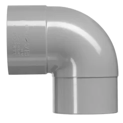 Rioleringsbuizen|Afvoerbuizen & Hulpstukken > Martens PVC bocht 90° grijs 1x mof 40 mm