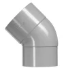 Rioleringsbuizen|Afvoerbuizen & Hulpstukken > Martens PVC bocht 45° grijs 1x mof 40 mm