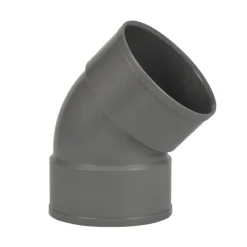 Rioleringsbuizen > Martens PVC bocht 45° grijs 2x mof 110 mm