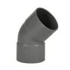 Rioleringsbuizen|Afvoerbuizen & Hulpstukken > Martens PVC bocht 45° grijs 2x mof 40 mm