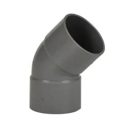 Rioleringsbuizen|Afvoerbuizen & Hulpstukken > Martens PVC bocht 45° grijs 2x mof 40 mm