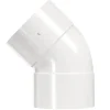 Rioleringsbuizen|Afvoerbuizen & Hulpstukken > Martens PVC bocht 45° wit 2x mof 40 mm