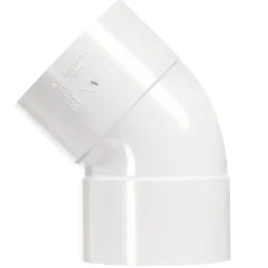 Rioleringsbuizen|Afvoerbuizen & Hulpstukken > Martens PVC bocht 45° wit 2x mof 40 mm