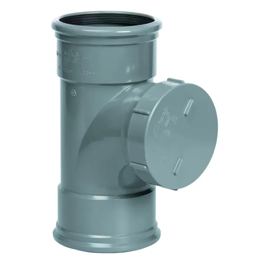 Rioleringsbuizen|Afvoerbuizen & Hulpstukken > Martens PVC ontstoppingsstuk met schroefdeksel 125 mm