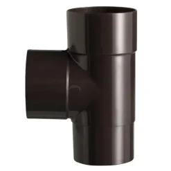 Goten & Regenpijpen > Martens PVC T-stuk 90° Bruin Mof/ Verjongd 70 x 70 mm