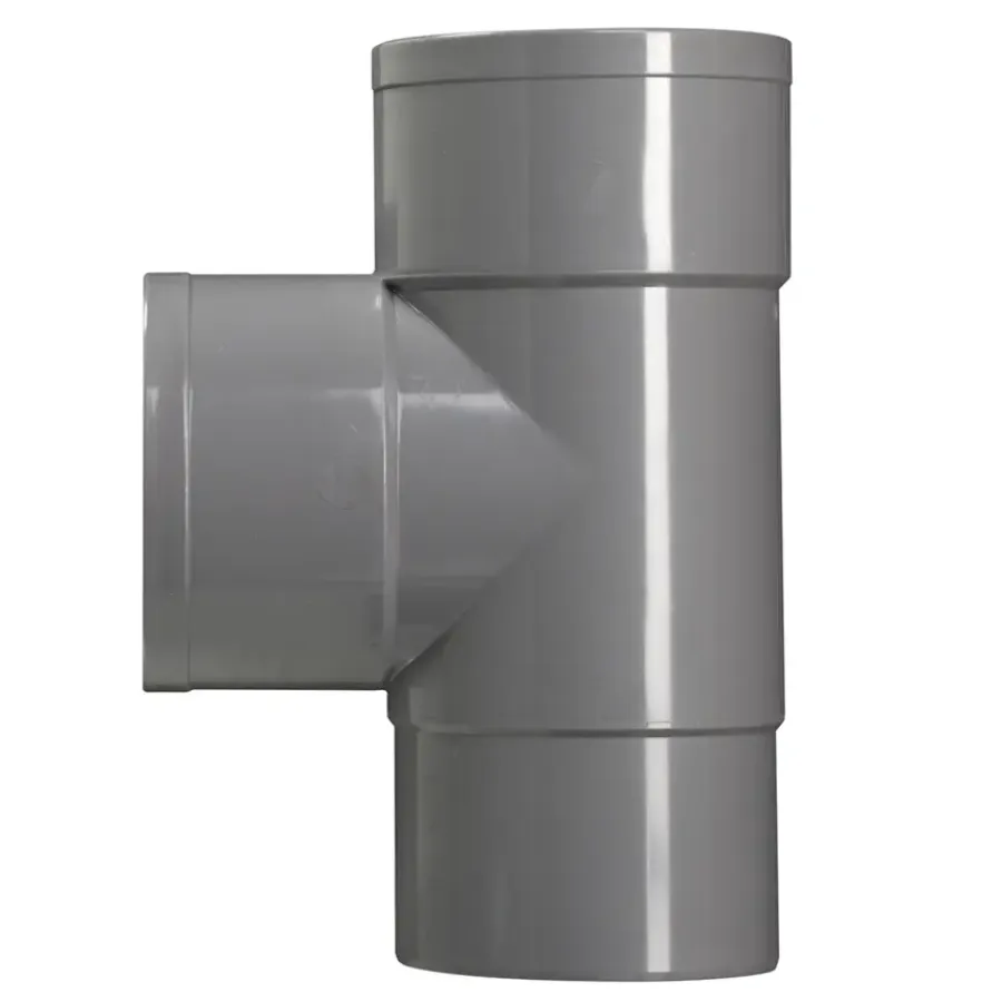 Goten & Regenpijpen > Martens PVC T-stuk 90° Mof/ Verjongd 60 x 60 mm