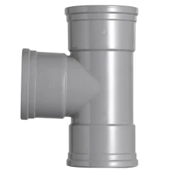 Rioleringsbuizen|Afvoerbuizen & Hulpstukken > Martens PVC T-stuk 90° 3x manchet 110 mm