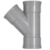 Rioleringsbuizen|Afvoerbuizen & Hulpstukken > Martens PVC T-stuk 45° 3x manchet 110 mm