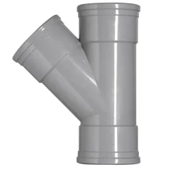 Rioleringsbuizen|Afvoerbuizen & Hulpstukken > Martens PVC T-stuk 45° 3x manchet 110 mm