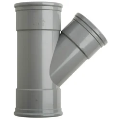 Rioleringsbuizen|Afvoerbuizen & Hulpstukken > Martens PVC T-stuk 45° 3x manchet 125x110 mm