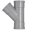 Rioleringsbuizen|Afvoerbuizen & Hulpstukken > Martens PVC T-stuk 45° 2x manchet 125x125 mm