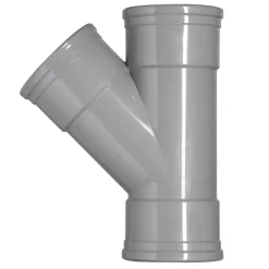 Rioleringsbuizen|Afvoerbuizen & Hulpstukken > Martens PVC T-stuk 45° 2x manchet 125x125 mm