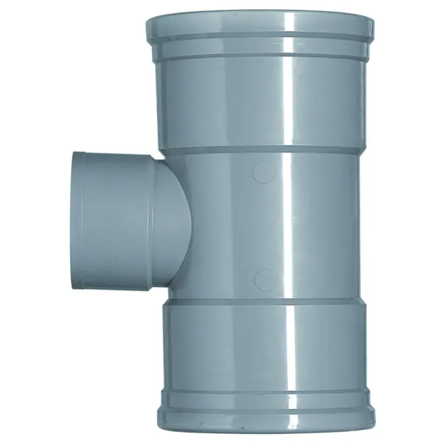 Rioleringsbuizen|Afvoerbuizen & Hulpstukken > Martens PVC T-stuk 90° 2x manchet 110x75 mm