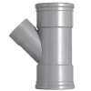 Rioleringsbuizen|Afvoerbuizen & Hulpstukken > Martens PVC T-stuk 45° 3x manchet 125x75 mm
