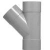 Rioleringsbuizen|Afvoerbuizen & Hulpstukken > Martens PVC T-stuk 45° 3x Mof 75 x 75 mm