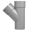 Rioleringsbuizen|Afvoerbuizen & Hulpstukken > Martens PVC T-stuk 45° 2x Mof 40 x 40 mm