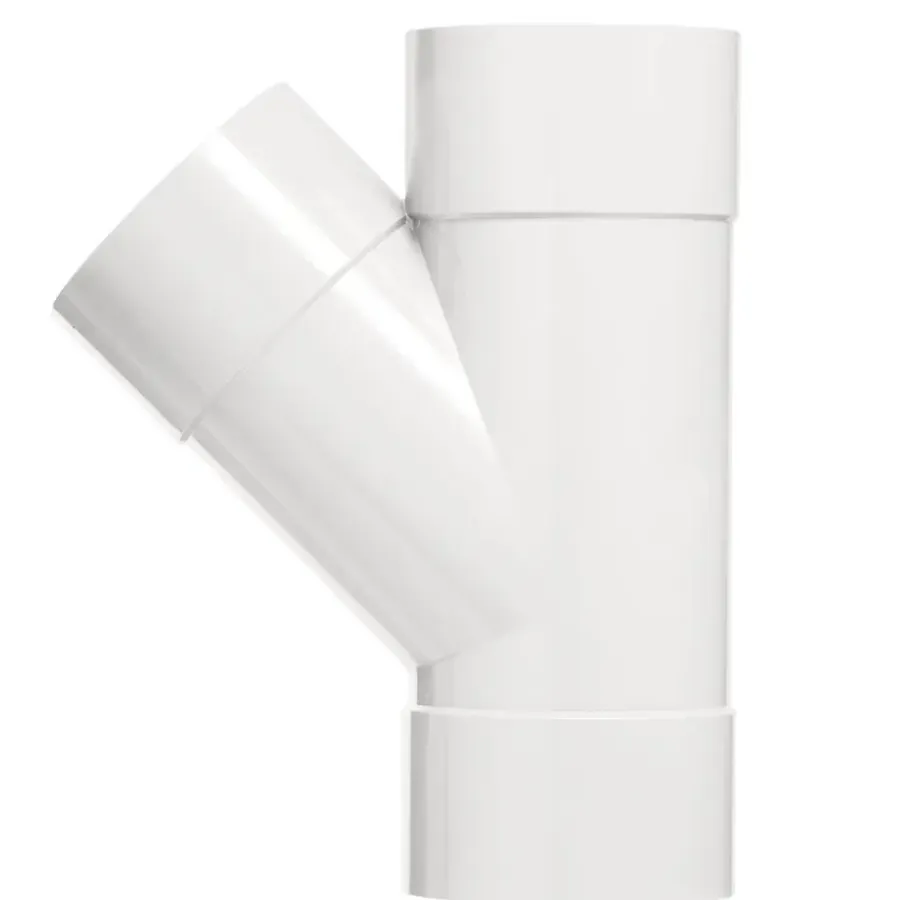 Rioleringsbuizen|Afvoerbuizen & Hulpstukken > Martens PVC T-stuk 45° 3x Mof 32 x 32 mm Wit