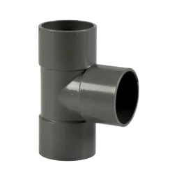 Rioleringsbuizen|Afvoerbuizen & Hulpstukken > Martens t-stuk 90 graden mof grijs 40 mm