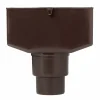Goten & Regenpijpen > Martens vergaarbak met overloop bruin 80x100 mm