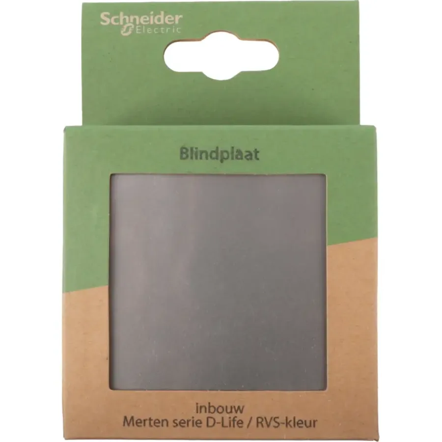 Afdekramen|Inbouw Schakelmateriaal > Merten D-Life blindplaat edelstaal