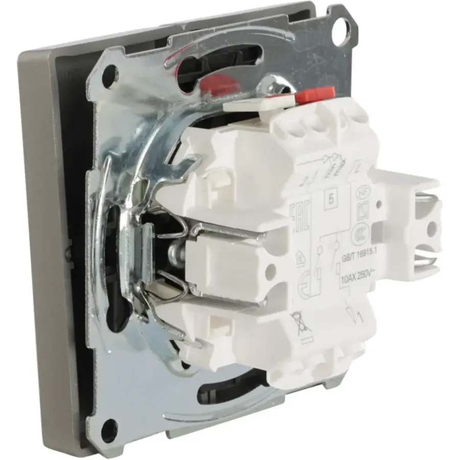 Schakelaars|Stopcontacten & Overige Contactdozen > Schneider Electric Merten D-Life inbouw serieschakelaar edelstaal