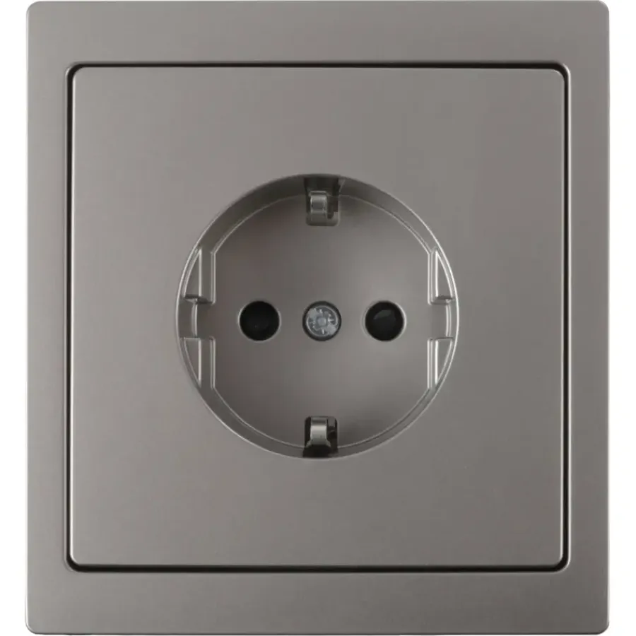 Inbouw Schakelmateriaal|Stopcontacten & Overige Contactdozen > Schneider Electric Merten D-Life Inbouw Stopcontact Enkel RA RVS