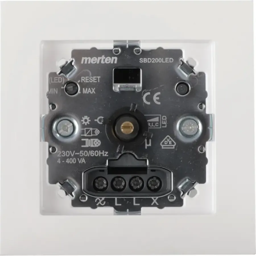 Dimmers|Inbouw Schakelmateriaal > Schneider Electric Merten inbouw dimmer led/gloei/halogeen 4-400 watt