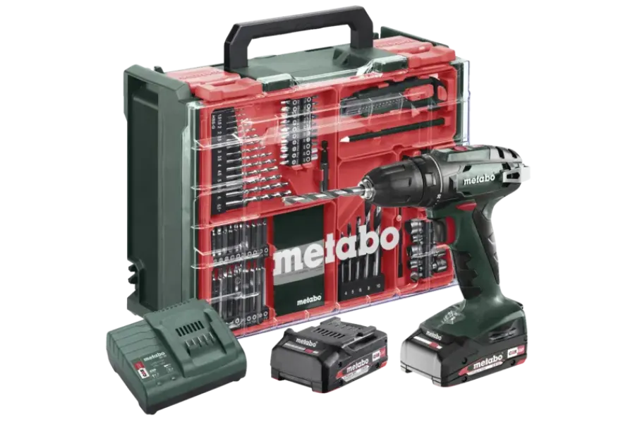 Accuboormachines|Boormachines > Metabo 18V accuboormachine BS18 incl. 2 accu's 2.0Ah + lader en accessoire-set in koffer
