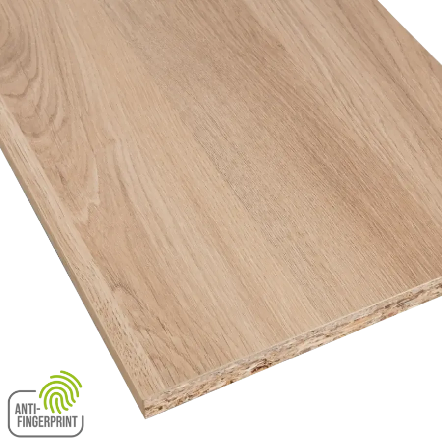 Meubelpanelen|Timmerpanelen > Geen Meubelpaneel gebleekt eiken ABS fingerprint proof 240x30 cm 18 mm
