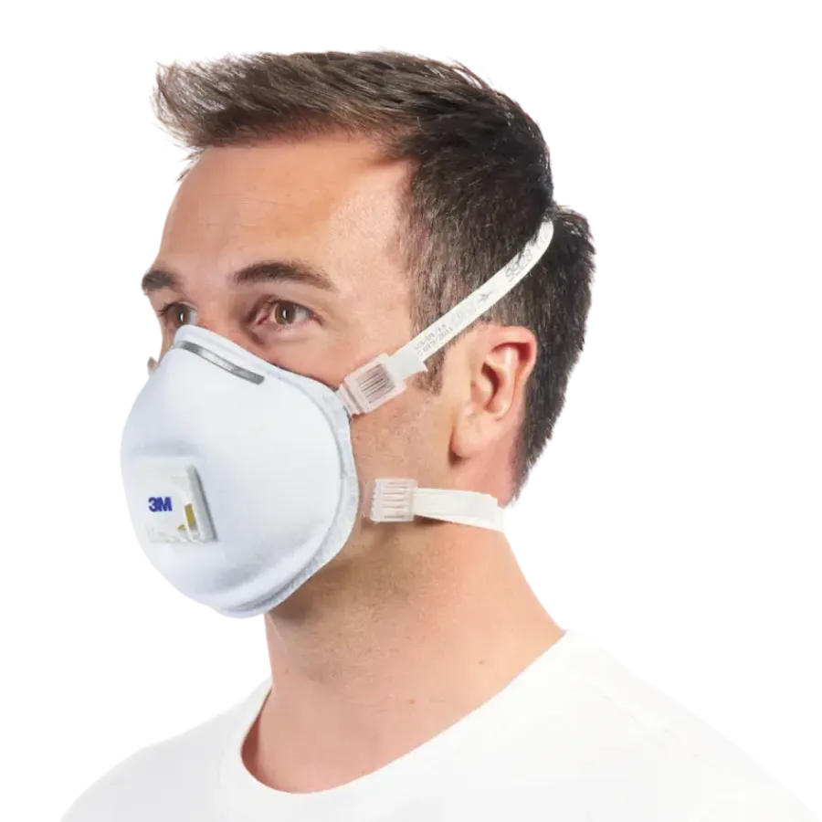 Persoonlijke Bescherming > 3M fijn stof masker cupvorm met uitademventiel tegen lasrook